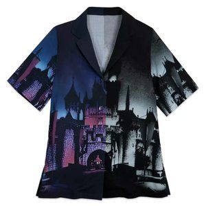 THE WONDERFUL WORLD OF DISNEY CASTLE BUTTON DOWN SHIRT DISNEY100 DISNEYLAND WDW